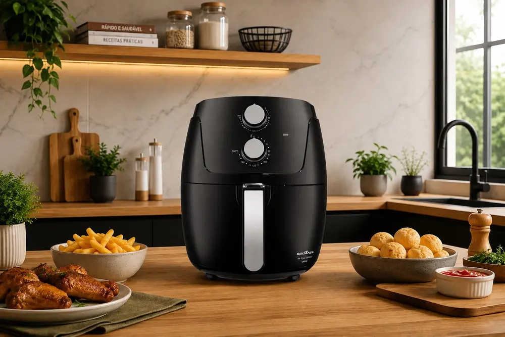 Air fryer Britânia por R$ 209 no 6.6 do Magalu