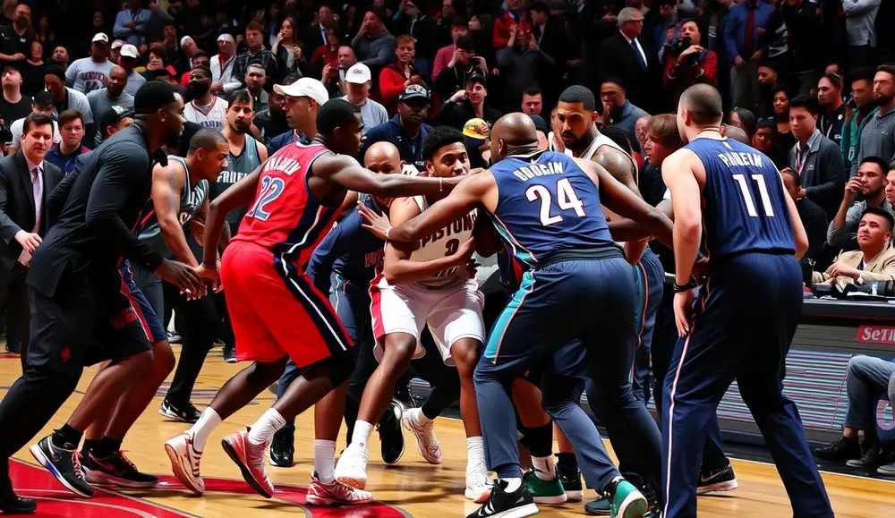 Brawl Erupts in Pistons-Hornets Game, Four Players Ejected