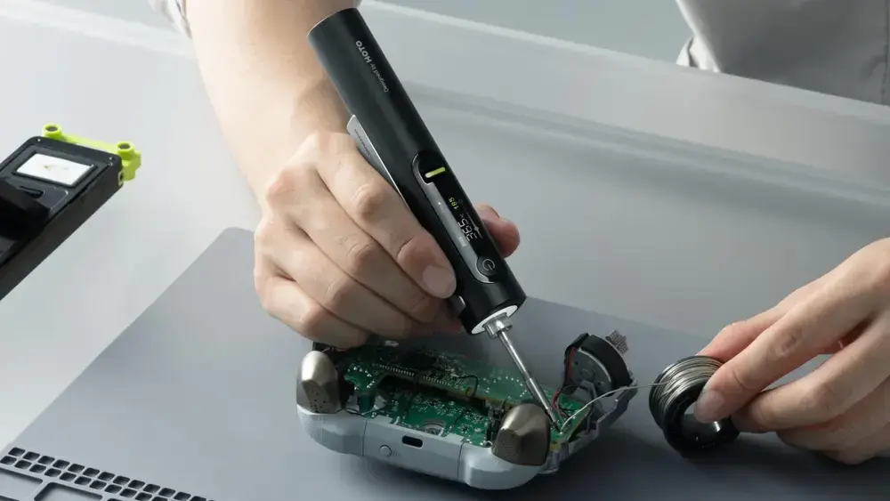 Ferro de solda sem fio aquece em 3 segundos