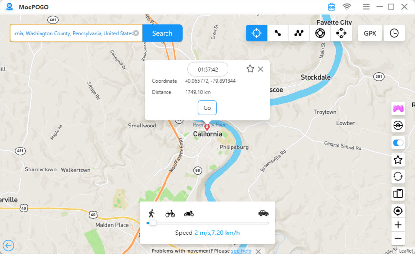 change location successfully