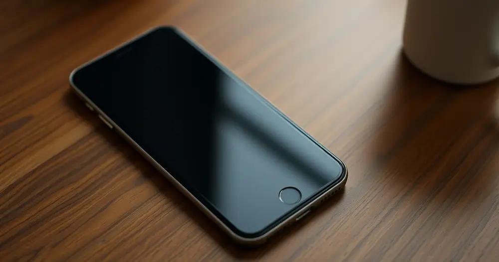 Celular na mão exibindo tela de aplicativo de mensagens