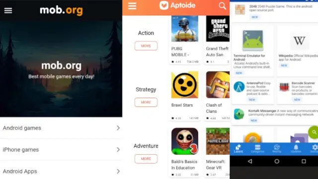 Lojas de aplicativos de terceiros Android