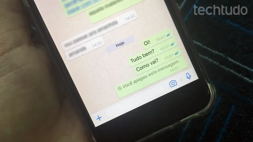 Mensagem apagada no WhatsApp causa ansiedade