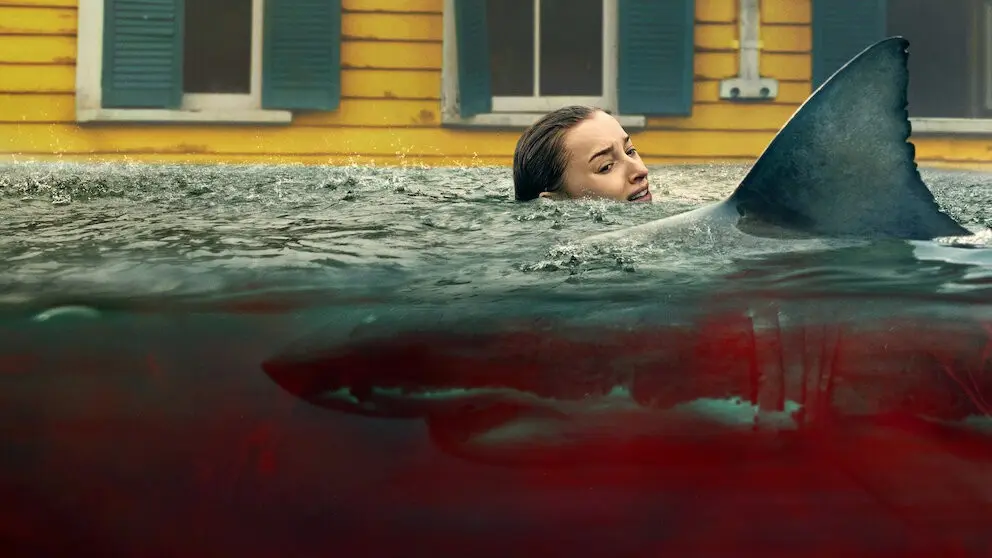 Tubarões invadem cidade em furacão da Netflix