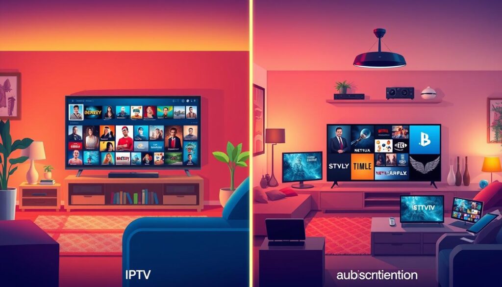 Comparação IPTV e streaming